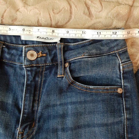 Kancan Dark Wash Distressed and Fringed Ankle Jeans - Size 5/26L - Picture 6 of 12